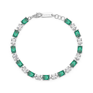 Brosway Pulsera de plata Fancy Life con circonita verde FLG16