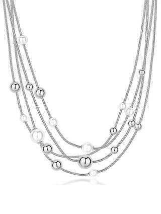 Brosway Collana Multistrato In Acciaio Con Perline Perfect Bpc50