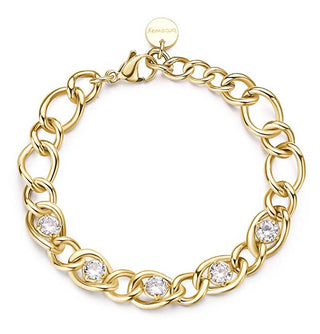 Brosway Pulsera BBN40 con cinta de circonita cúbica bañada en oro