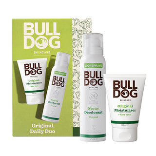Bulldog Original Gift Set of Deodorant Spray and Daily Duo Moisturizing Cream 