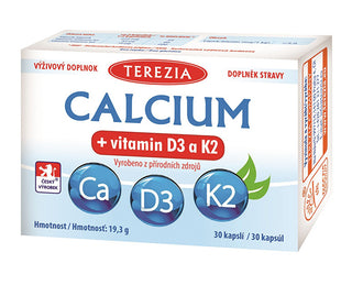 Terezia company Calcium + vitamin D3 e K2 30 capsule