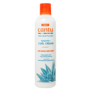 Cantu Weightless Smooth + Curl, trattamento crema senza risciacquo per capelli, definizione dei ricci, 295 ml