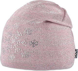 Capu Berretto rosa con fiocco di neve