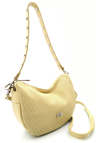 Caramelo borsa in pelle da donna Banana Bag 82343 Amarillo