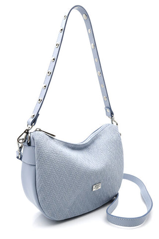 Caramelo borsa in pelle da donna Banana Bag 82343 Azul