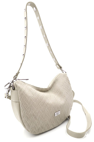 Caramelo borsa in pelle da donna Banana Bag 82343 Beig