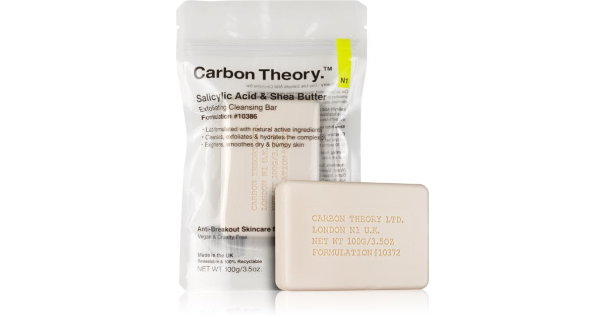 Carbon theory Pain nettoyant exfoliant à l'acide salicylique et au beurre de karité - 100,0 g