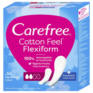 Carefree Cotton Feel Flexiform panty liners 56 pcs