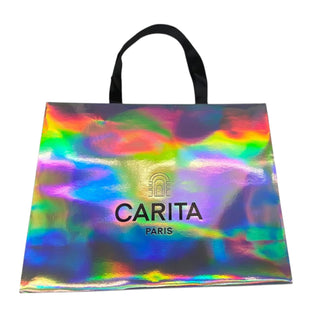 Carita , Borsa in tessuto, grande, argento, per donna