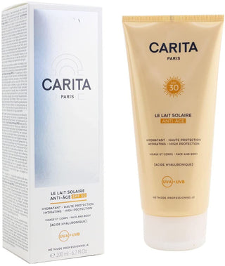 Carita Paris Loción solar antiedad con ácido hialurónico FPS 30 200 ml