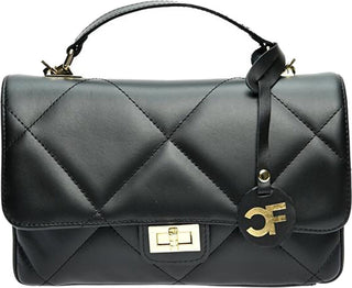 Carla ferreri borsa a tracolla in pelle da donna CF2211 Nero