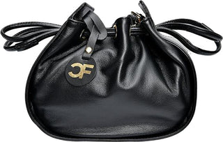 Carla Ferreri Black Leather Women's Shoulder Bag 