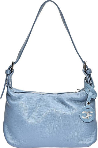 Carla Ferreri Borsa A Mano In Pelle Da Donna celeste scuro
