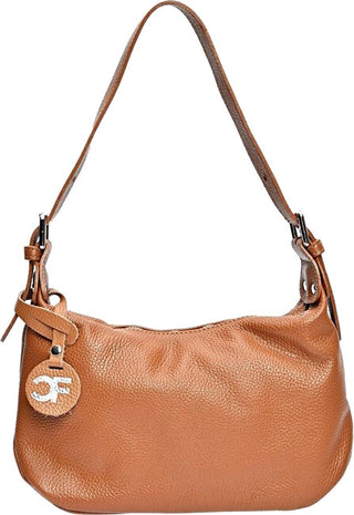 Carla Ferreri Sac à main en cuir pour femme cognac coloré 