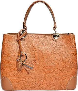 Carla Ferreri Borsa A Mano In Pelle tono cognac Da Donna