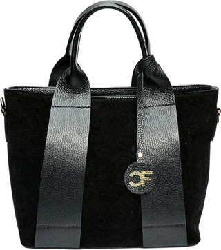 Carla Ferreri Borsa A Mano In Pelle Da Donna tonalità nera