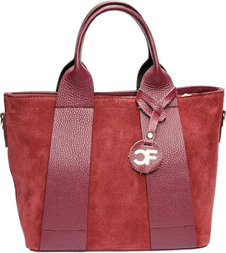 Carla Ferreri Borsa A Mano In Pelle Da Donna tonalità vino