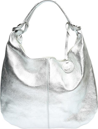 Carla Ferreri Borsa A Mano In Pelle Da Donna tonalità argent
