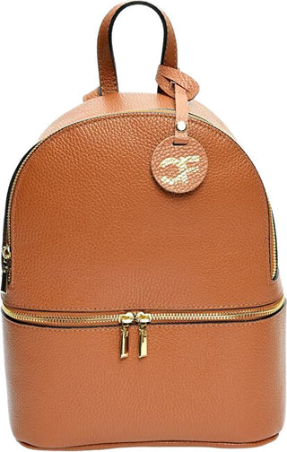 Carla Ferreri Zaino In Pelle Da Donna tono cognac