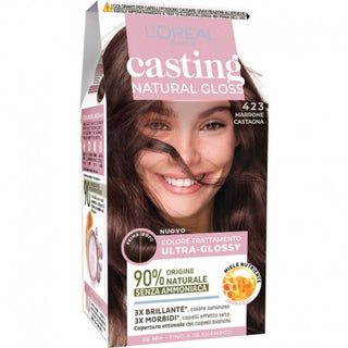 L Oreal Paris Casting Natural Gloss Barva Ošetření Ultra Lesklá Bez Amoniaku 423 Kaštanově Hnědá 
