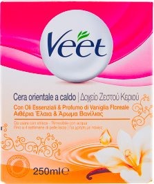 Veet Cera Depilatoria A Caldo Orientale Con Oli Essenziali 250 Ml