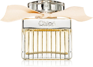 Chloé Eau de Parfum 50 ml - Bottle Elegante with Silver Collar and Pink Ribbon 