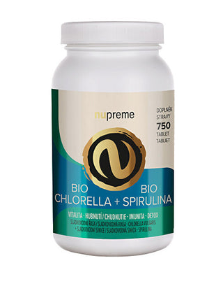 Nupreme Clorella + Spirulina 750 Compresse Bio