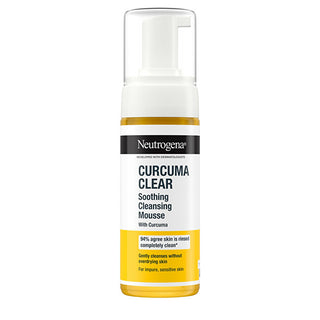 Neutrogena Schiuma Detergente Lenitiva Alla Curcuma Per Pelli Sensibili, Miste E Problematiche Curcuma Clear (Mousse Detergente Lenitiva) 150 Ml