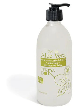 Dherbos Gel Aloe Vera Tea Tree Calendula Germe di Grano 500ml — Gel viso