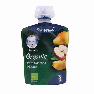 Gerber Organic Pera Mela Banana 4X — هريس