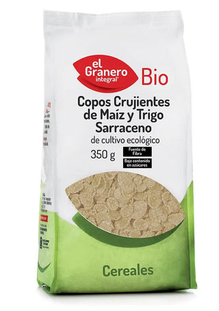 Granero Sprøde Økologiske Majs- og Boghvede Flager 350 g — Cerealer