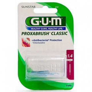 Brossette cylindrique de rechange Proxabrush avec chlorhexidine, 6 unités, caoutchouc 