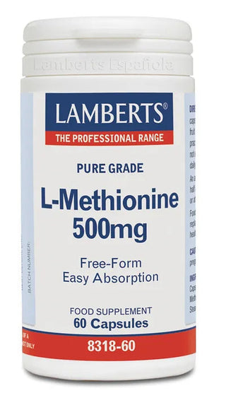Lamberts L-Metionina 500 mg 60 kapsułek — Suplement diety