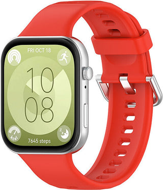 4Wrist Silikonarmband für Huawei Fit 3 - Rot 