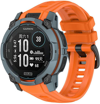 4Wrist Silicone Strap for Garmin Instinct 3 Solar and Instinct 3 Amoled 45 Mm - Orange 