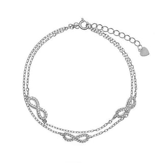 Again Jewelry Bracciale Doppio Infinity Ajnr0004 — Bracciale