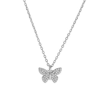Again Jewelry Butterfly Necklace in Silver Ajna0005 (Chain, Pendant) 