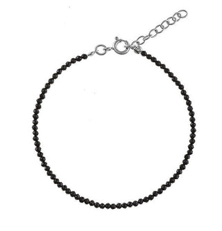 Again Jewelry Bracciale Perline Spinello Nero Ajknr010 — Bracciale
