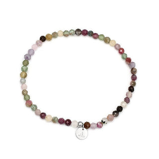 Agato POL-B09/17G Bracciale Donna con Perle di Tormalina Colorata