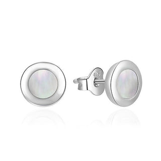 Agato Orecchini Cerchio Argento Madreperla AGT-E217P — Orecchini