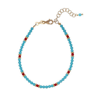 Alisia Bracciale Con Perline Di Turchese E Corallo Rosso Al3956.01.096 — Bracciale