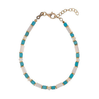 Alisia Elegante Bracciale Placcato Oro Con Turchese E Madreperla Al4996.01.000 — Bracciale