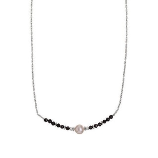 Alisia Collier en argent avec perles de spinelle et perle authentique Al4109-Argento-Spinello 