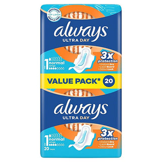 Always Ultra Day Normal Duo Binden 20 Stück 