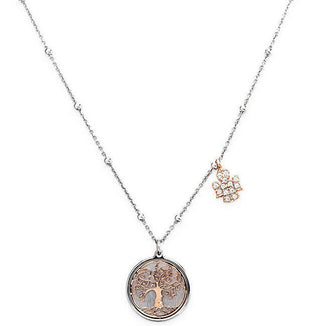 Amen Collana In Argento Placcato Oro Rosa CLAL — Collana