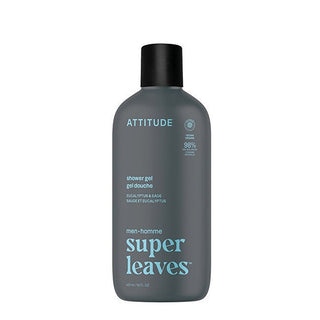 Attitude Gel Doccia Uomo Super Leaves Eucalipto E Salvia 415 ml — Gel Doccia