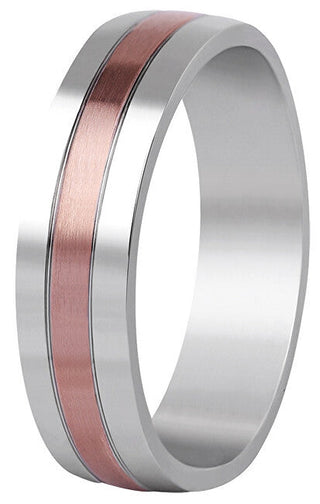 Beneto Exclusive Alliance bicolore en acier Spp10 - Circonférence : 69 Mm 