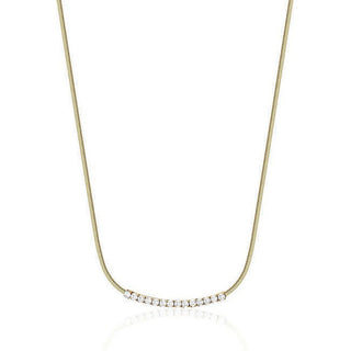 Brosway Delicata Colar Banhado a Ouro com Cristais Transparentes Desideri Bein007 — Colar