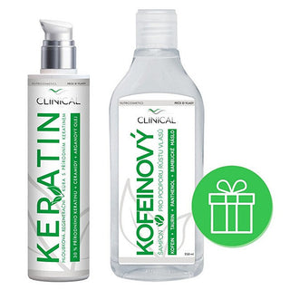 Clinical Trattamento Cheratina 100 ml + Shampoo Caffeina 250 ml — Set capelli