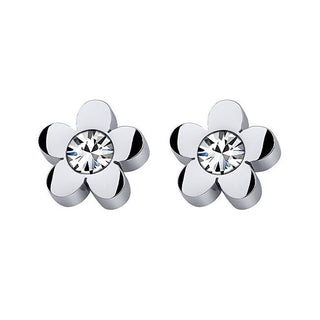 Crystalp Pendientes a juego, Bloomy 42138.Whi.E 